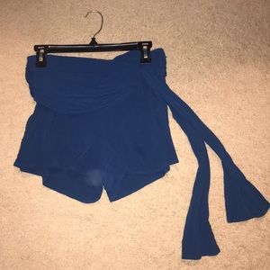 Free People blue flowy shorts